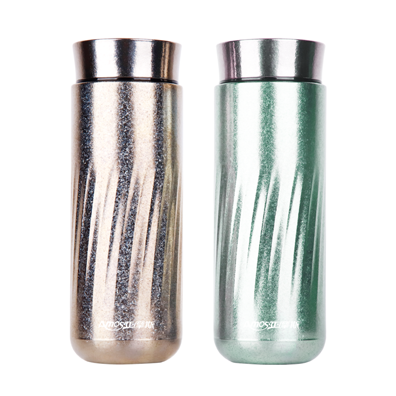 [礼品专供]亚摩斯(Amos)纯钛保温杯 商务男女高颜值大容量便携儿童学生保温杯咖啡杯水杯