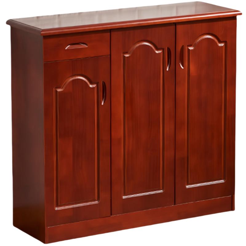 豫龙都实木鞋柜三门个