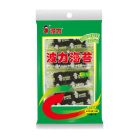 波力海苔6.7g 即食海苔大片袋装 儿童零食小吃休闲食品 紫菜批发