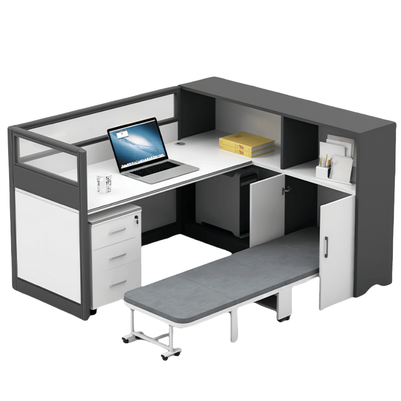 豫龙都办公桌带柜子张