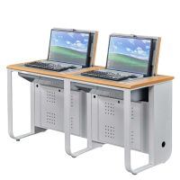 铭思达翻转电脑桌双人位张