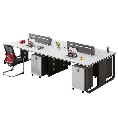 宜掌柜 职员办公桌 2.4米四人含柜 套