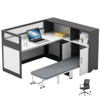 豫龙都办公桌带椅子套