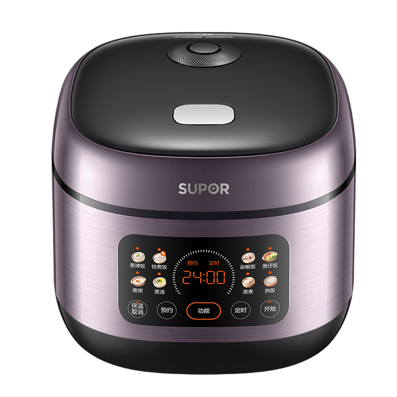 苏泊尔(SUPOR)电饭煲可拆内盖 蓝钻不粘厚釜内胆 24长时预约 5L大容量智能微压电饭煲SF50FC2024