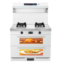 旺厨好太太 1000MM新款集成灶 侧吸大吸力变频抽油烟机燃气灶消毒柜家用烟灶消一体灶套装 自动清洗天然气