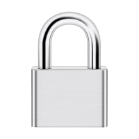 玫铁不锈钢挂锁配1把钥匙30短梁(通开)把