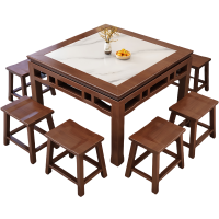 豫龙都 方桌 1.2m+8凳 套