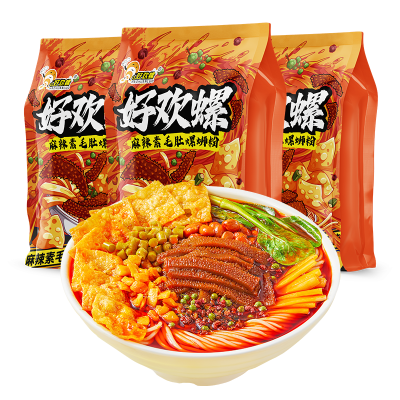 好欢螺螺蛳粉麻辣素毛肚375g*10袋柳州螺狮粉方便米线酸辣粉