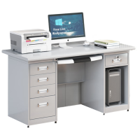 质凡 钢制办公桌五斗一空键盘款/ZF-BXG048/1200*600*750mm