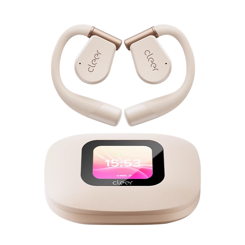 CLEER ARC 5运动版开放式AI蓝牙耳机,曜金黑