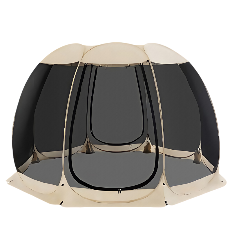 劲脉 八面全景网纱帐篷 400*400*210CM+3面遮阳布 顶