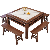 豫龙都 岩板餐桌 一桌四凳 套