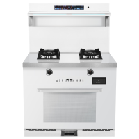 旺厨好太太 900MM新款集成灶 侧吸大吸力变频抽油烟机燃气灶蒸烤消家用烟灶消一体灶套装 自动清洗液化气