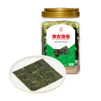波力海苔原味54g桶装 即食海苔高蛋白 大片寿司即食紫菜儿童零食