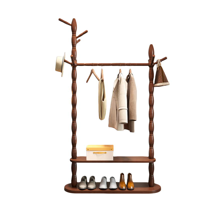 铭思达实木衣帽架1米个