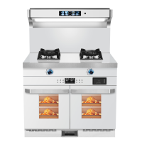 旺厨好太太 900MM新款集成灶 侧吸大吸力变频抽油烟机燃气灶蒸烤家用烟灶一体灶套装 自动清洗液化气