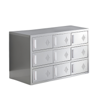 铭思达不锈钢鞋柜双面18门个