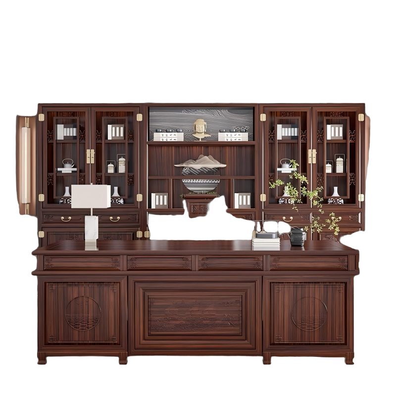 红木办公桌组合