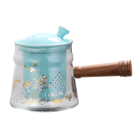 元青(MULTIPOTENT)煮茶壶小风雅一品青莲侧把壶国潮风侧把煮茶壶(新款陶瓷内胆)