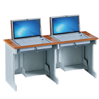 豫龙都电脑桌外置双人张