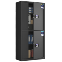 质凡 保密柜通体柜无抽黑色/电子指纹锁款 /ZF-BMG052/1850*420*900mm(厚度0.8mm)