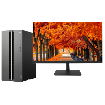 联想(Lenovo)GeekPro设计师游戏台式电脑整机(酷睿i7-14700 RTX5060 8GB显卡 32G DDR5 1TB SSD)23.8英寸显示器
