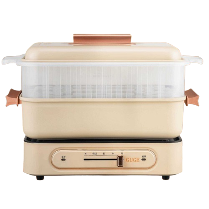 谷格多功能料理锅3L多功能电蒸锅一体不粘锅电热锅G928