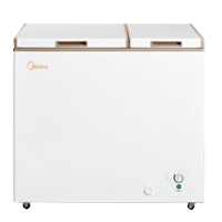 美的(Midea) 202升 一级能效 家用冰柜 双顶开双温柜 省电低音卧式冰箱BCD-202DKM(E)