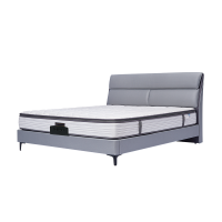 慕思DeRUCCI科技布艺床架 柔软分段靠包 简约齐边设计 杉木+E1板材框架