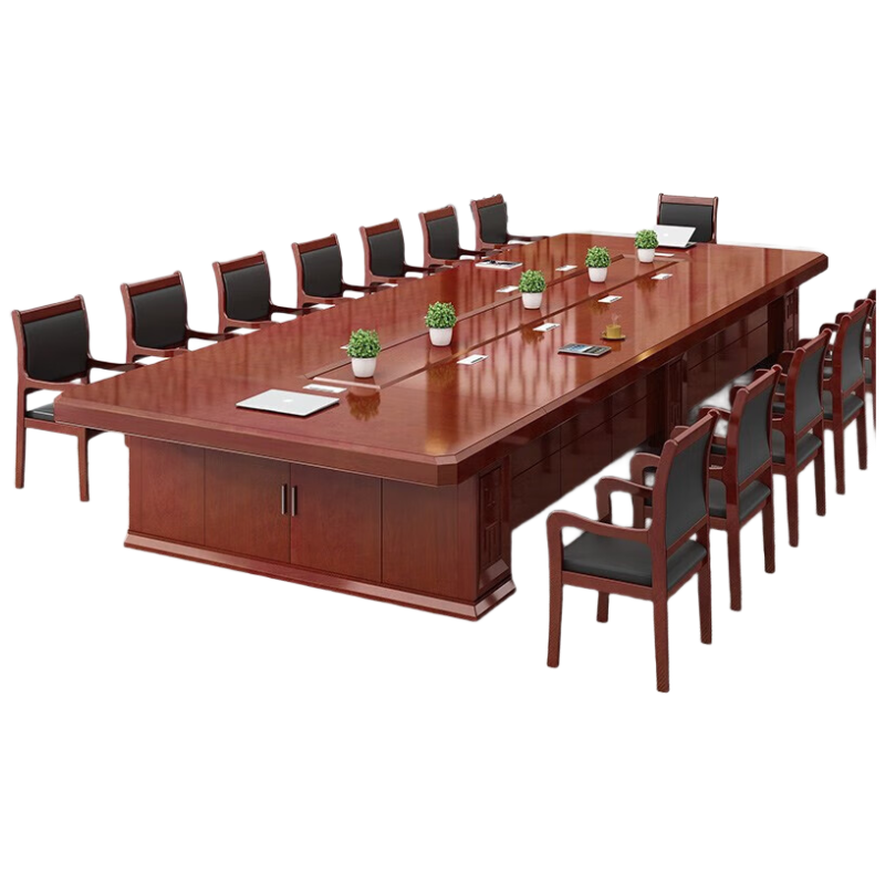 香尔特会议桌长桌会议室大型政府接待培训长条办公桌椅 会议桌3.0*1.5米+10椅