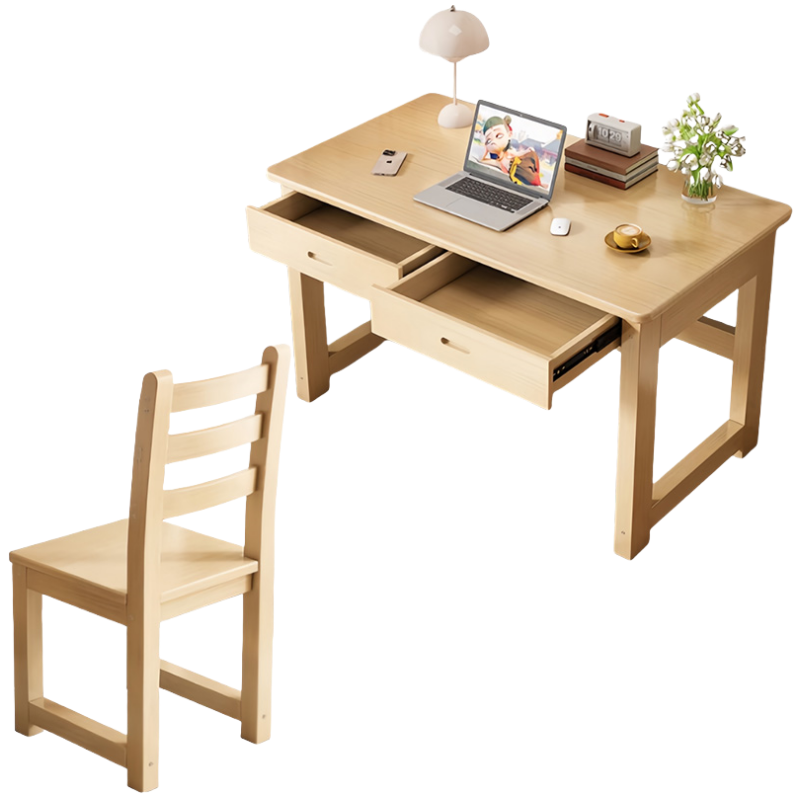 芙首泰双抽学习桌椅1000*500*750mm(1桌1椅)套