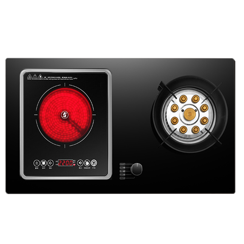 荣事达煤气灶双灶家用天然气一电一气电两用燃气灶嵌入式液化气灶