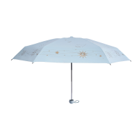 天堂五折黑胶晴雨伞48-53cm防紫外线抽象图案通用伞非自动开设计简约