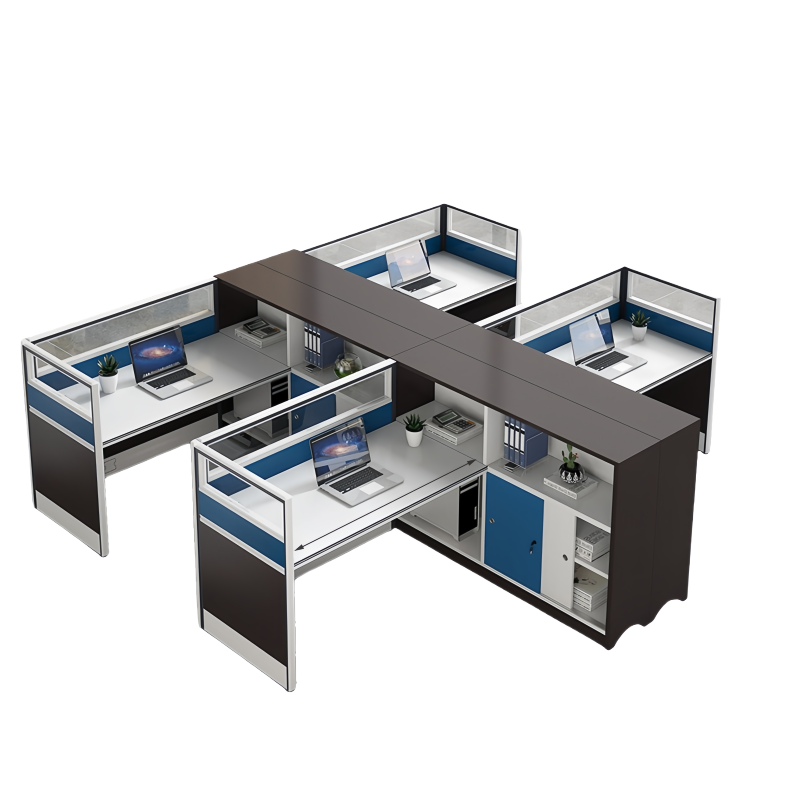 锁匠 屏风办公桌四人位张