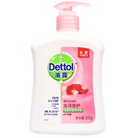 Dettol滴露健康抑菌洗手液滋润倍护500g单瓶深层清洁抑菌99.9%花果香温和护手不刺激儿童