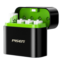 品胜1.5V锂电池5号充电电池3600mWh4节麦克风话筒智能门锁电子锁遥控器玩具吸奶器游戏手柄键盘快速充电器套装