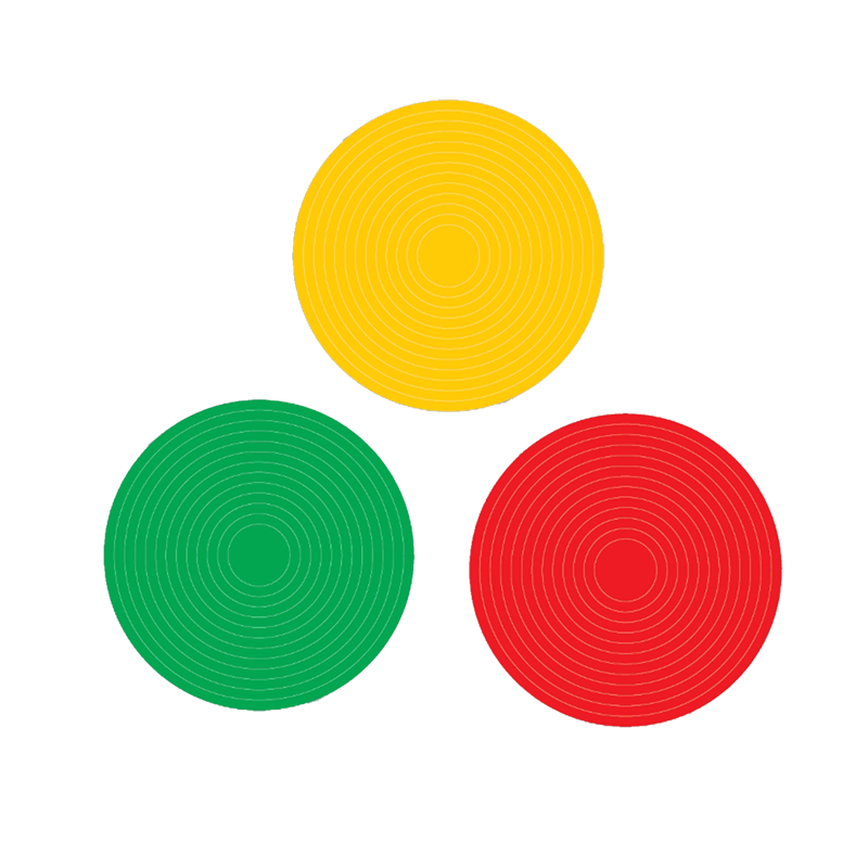 压力表标签贴反光不干胶标签标识整圆直径10CM 10贴 红/黄/绿可选(品牌以实际位准)