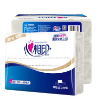 心相印抽纸平板厕纸双层压花原生木浆4包NT1320(包装随机)