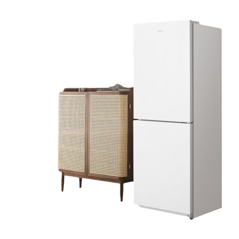 [官方正品]美的181升双门冰箱 家用双温冷藏冷冻大容量保鲜低音 超薄电冰箱 小户型两开门 MR-190E 极地白
