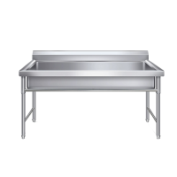 鑫金虎 201加厚不锈钢洗手池单槽无孔无笼头1.2m