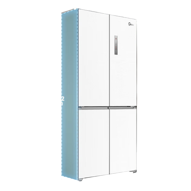 [官方正品]美的483升十字双开门四门超大容量家用智能风冷无霜冰箱超薄嵌入BCD-483WSPZM(E) 以旧换新