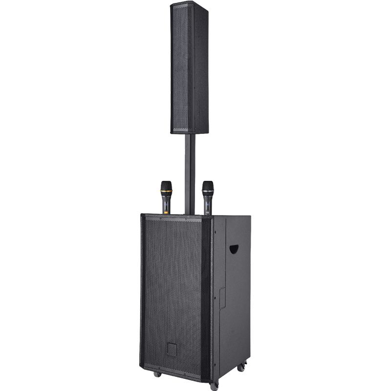 润普Runpu会议扩声拉杆音箱三分频双12英寸低音野外作训户外扩音带话筒专业拉杆音响音箱RP-S-ZLG12S