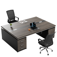 黎珞兴双人电脑桌+(短侧柜)+2椅子 张