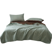 铭思沃四件套150*200cm床 绿条纹 套