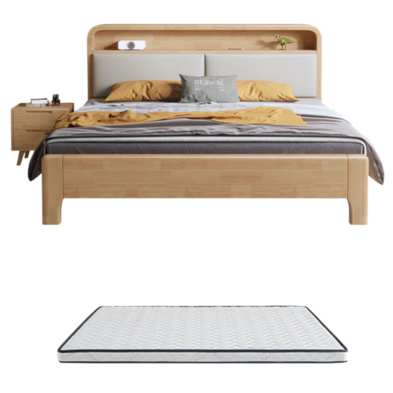 锁匠 床+床垫+1床头柜1.8m套