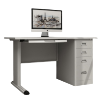 桃锦堂钢制电脑桌