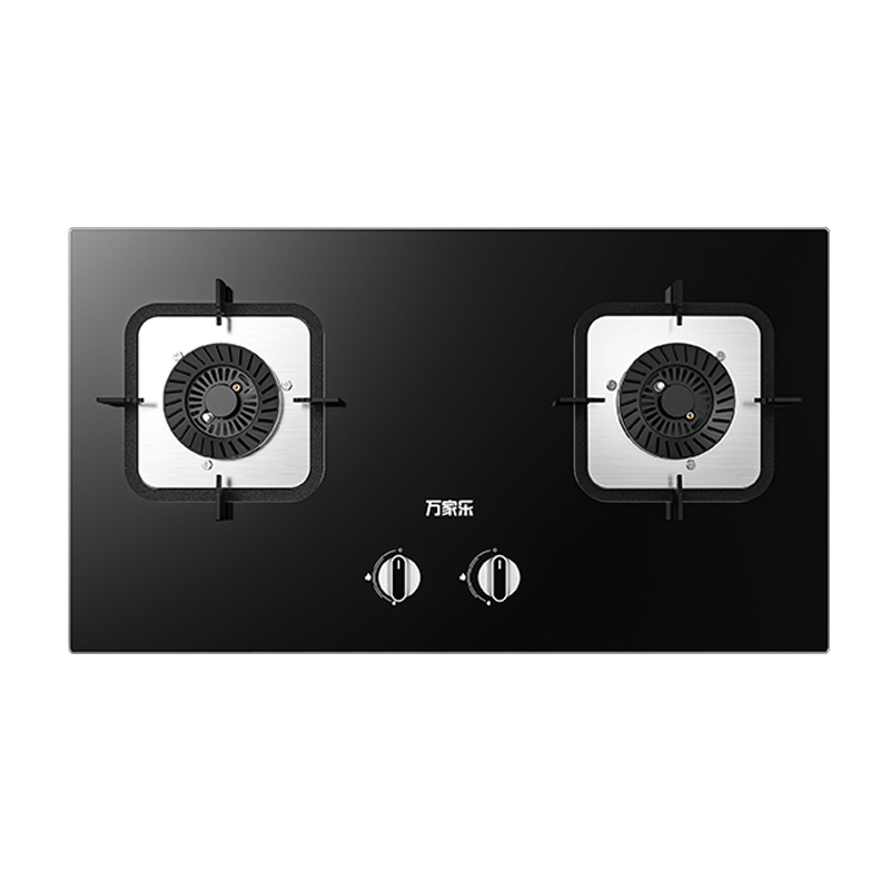 万家乐 钢化玻璃燃气灶炉具双眼灶 家式嵌入式两用灶具4.5KW一级能效 家用双灶台LAY3 天然气