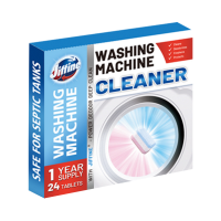 北美跨境 JIFFINE 洗衣机槽15g*24/盒霉垢净泡腾片泡泡球丸清洗剂 滚筒波轮全自动洗衣机槽洗涤剂除垢清洁片