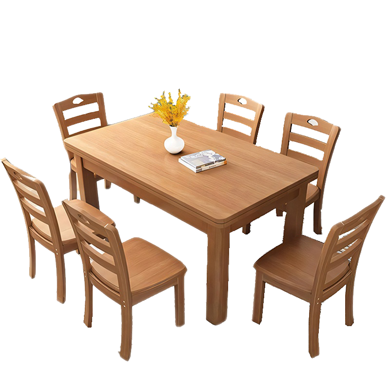 圣承启实木餐桌二椅1.3m张