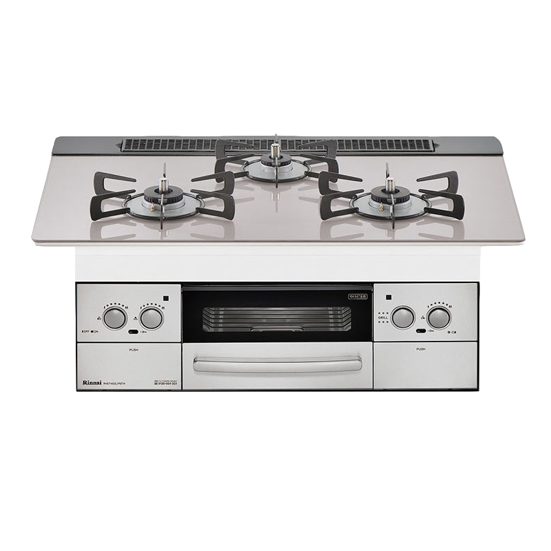 日本林内燃气灶25年新款LISSE75嵌入式三眼灶煤气炉烤箱自动烤配烤盘天然气RHS71W42J4RSTW